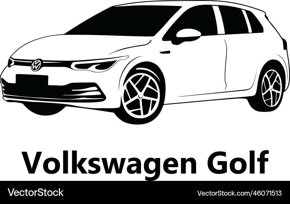 Silhouettes of volkswagen brand cars Silhouettes of volkswagen brand cars vector image