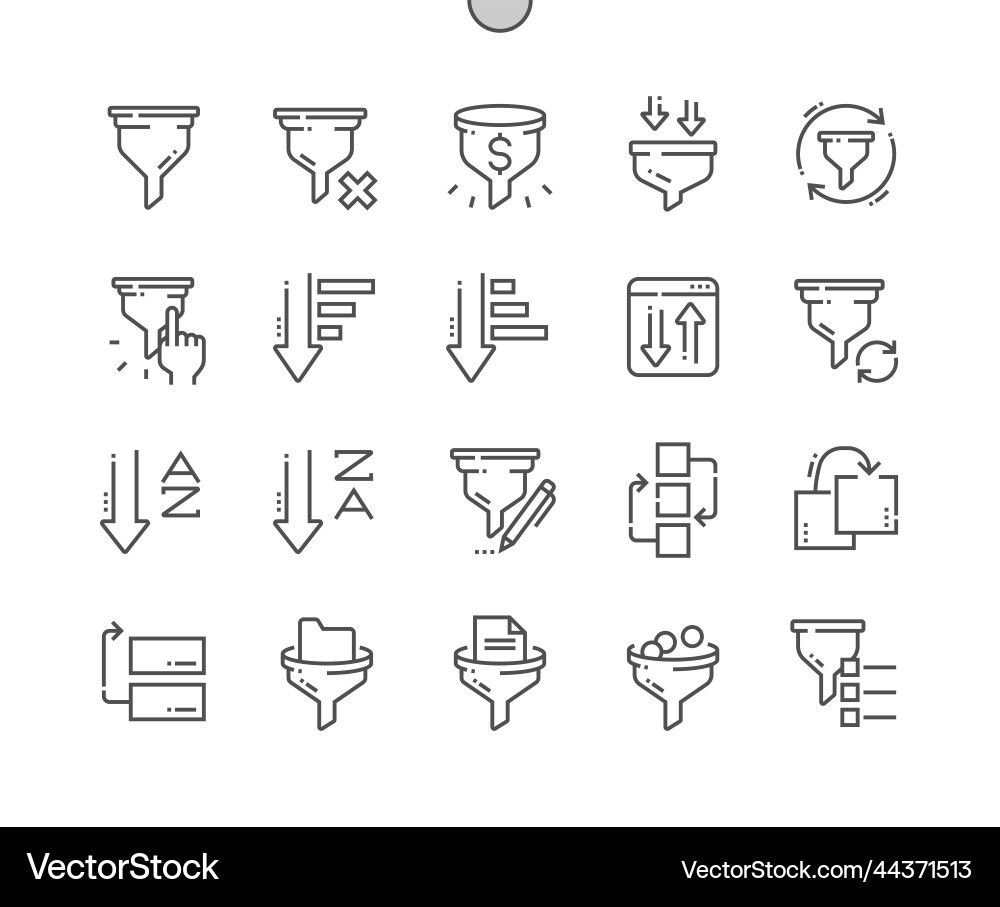 Sorting data processing and structure order Sorting data processing and structure order vector image