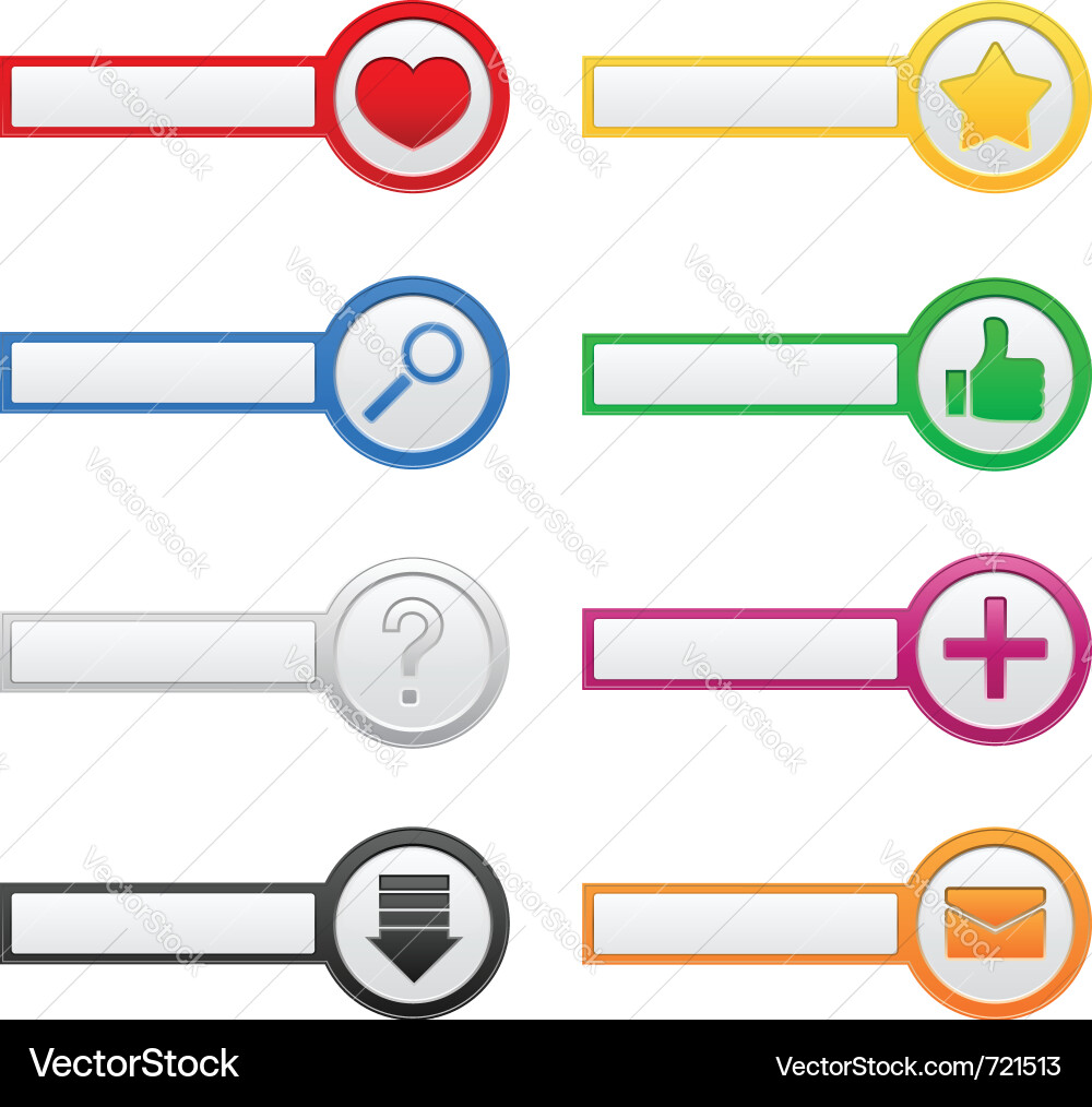 Web buttons vector image