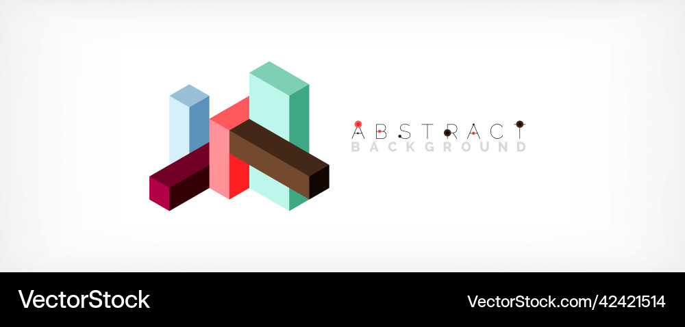Abstract background 3d cubes cubic elements Abstract background 3d cubes cubic elements Vector Image