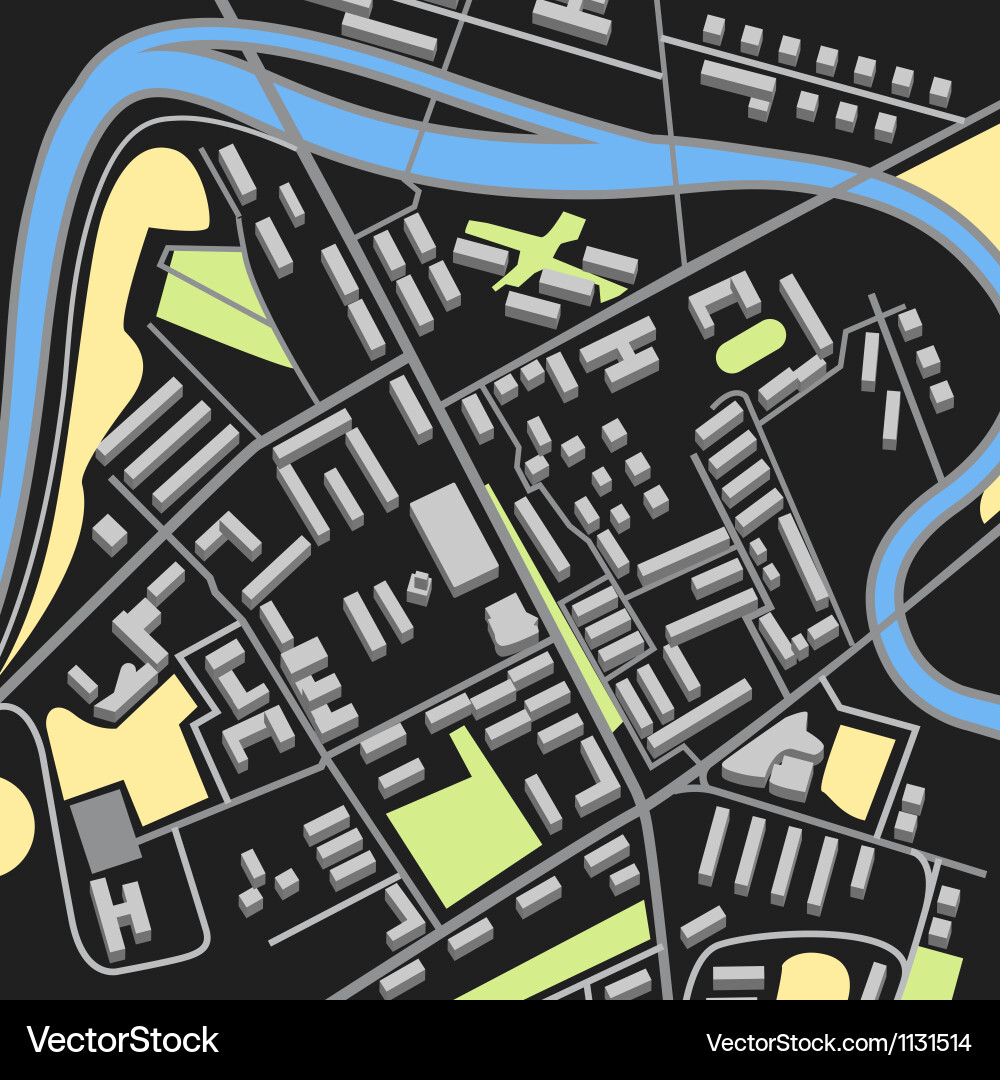 Abstract city map Royalty Free Vector Image - VectorStock