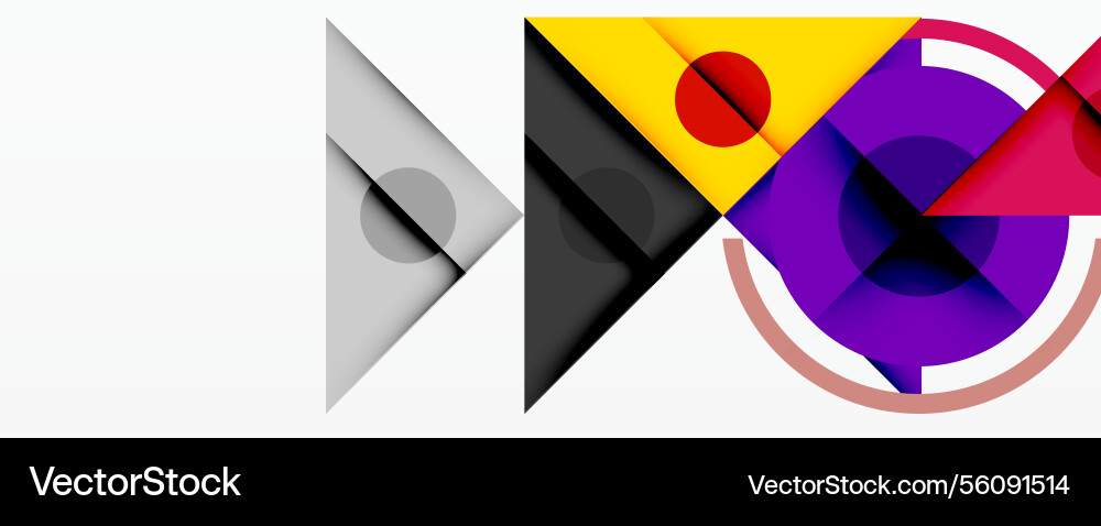 Abstract geometric composition with overlapping Vector Image
