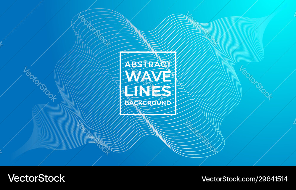 Abstract wave line background design template vector image