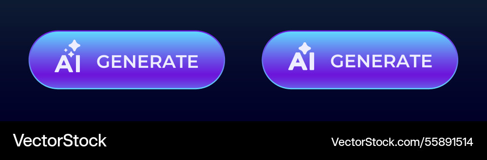 Ai generate buttons with rounded corners Vector Image
