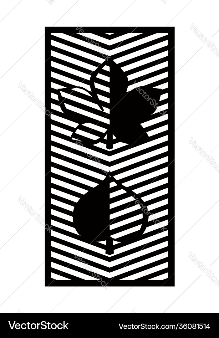 Cnc pattern with mapleand linden leaves Cnc pattern with mapleand linden leaves vector image