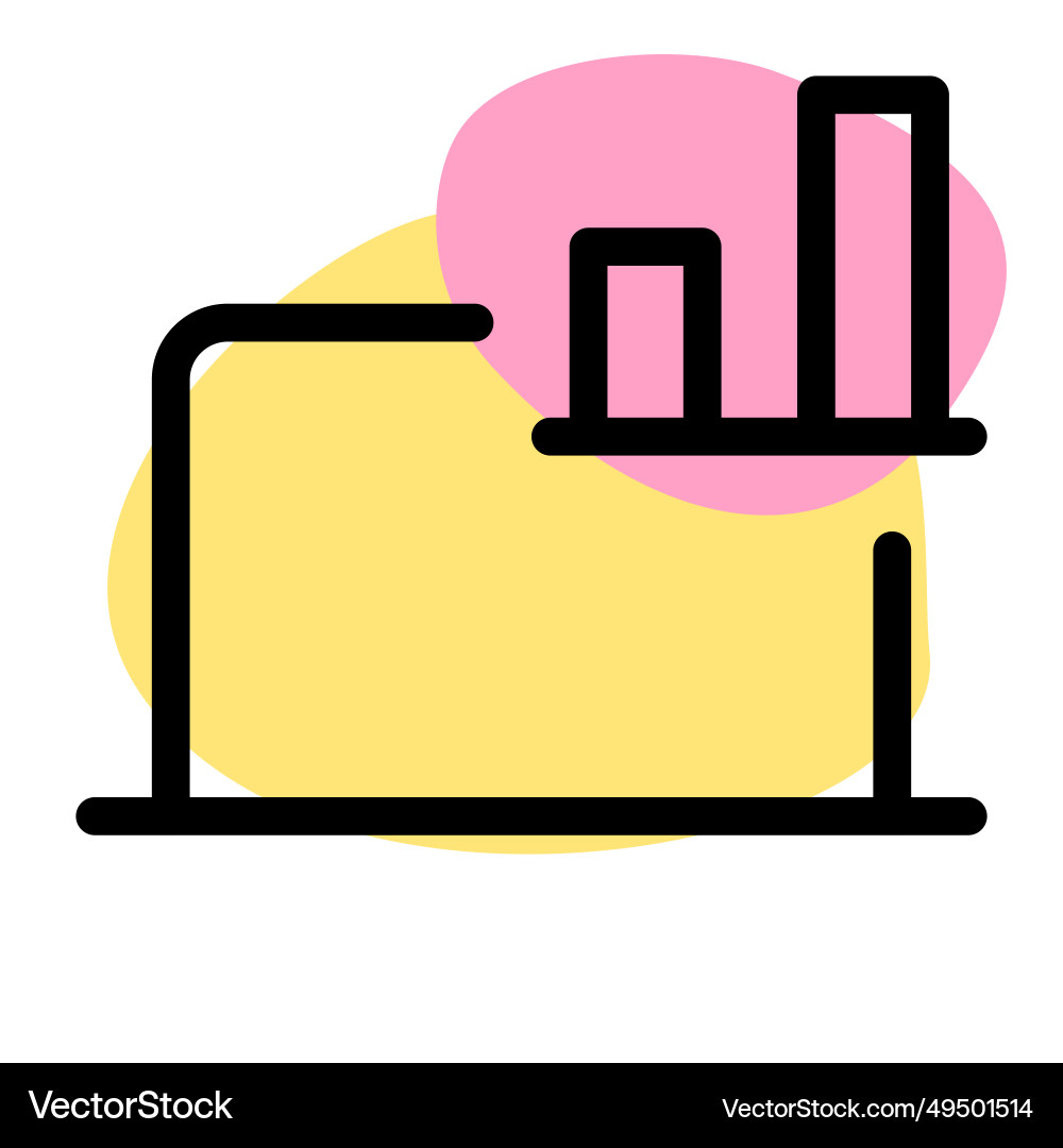 Compact visual data on laptop screen vector image