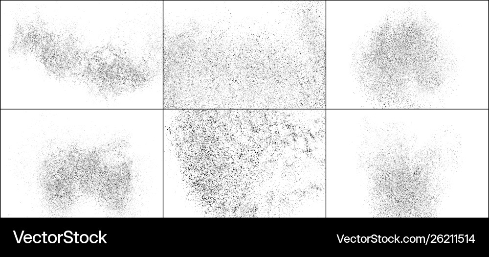 Dark rough noise particles set elements Vector Image