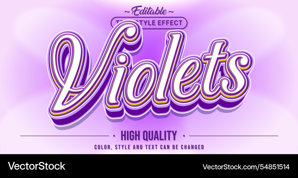 Editierbarer Textstileffekt - violett Editierbarer Textstileffekt - violett vektorbild