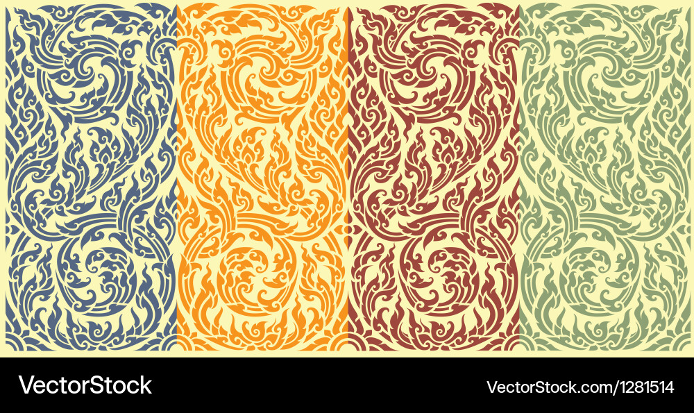 Flaming Lotus Pattern Vector Image