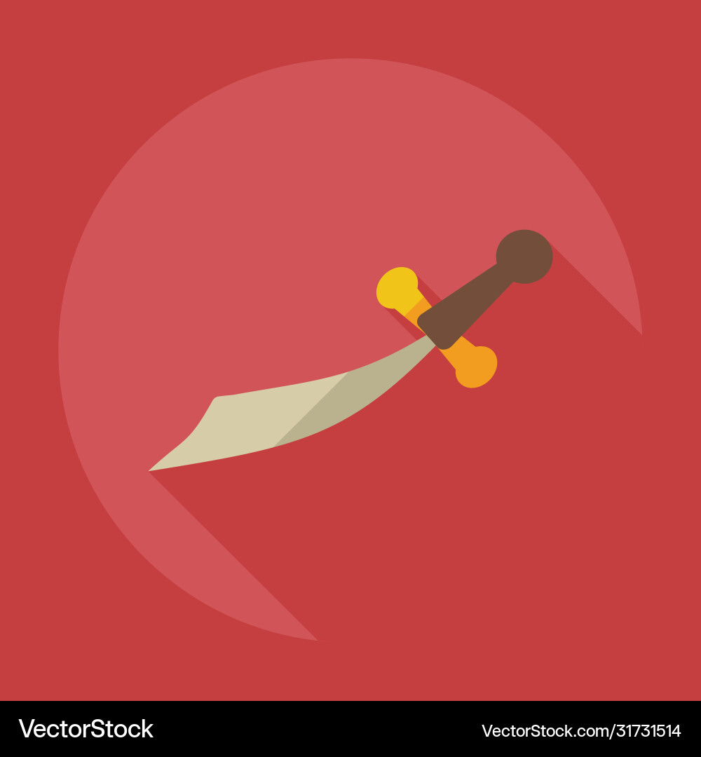 Flat modern design with shadow icons dagger Flat modern design with shadow icons dagger vector image