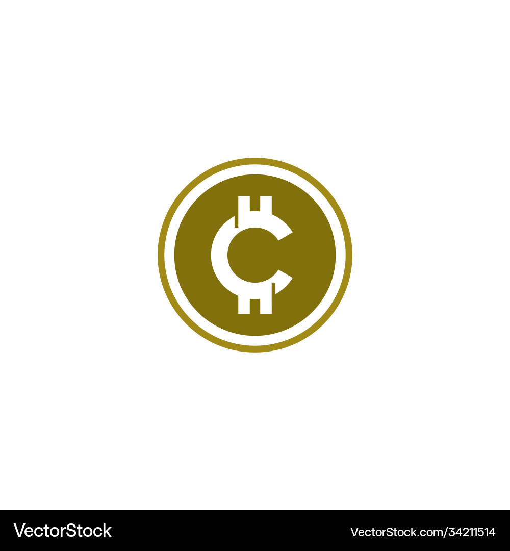 Gold Letter C Circle Cryptocurrency Icon – Royalty-Free Vector | VectorStock