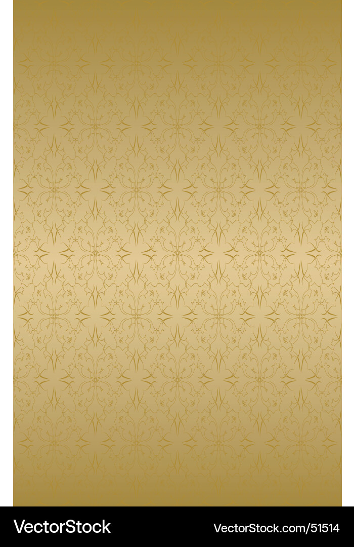 Golden Damask Wallpaper Pattern Vector Image