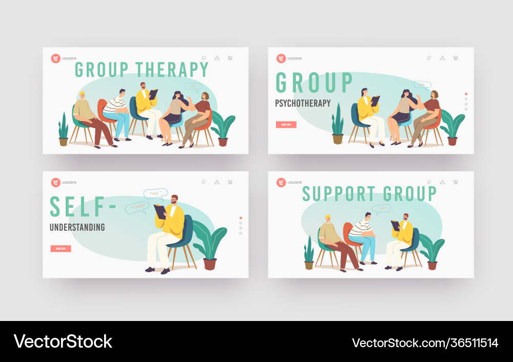 Group Therapy Session Concept Vector Image