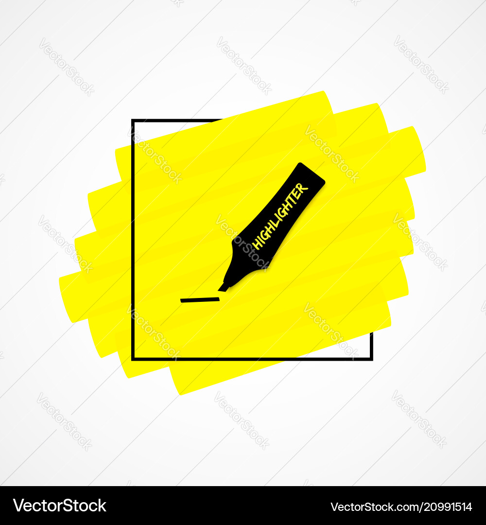 Realistic highlight scribble in stylish frame Realistic highlight scribble in stylish frame vector image
