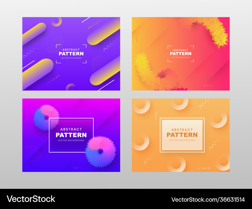 Set abstract gradient background can be used vector image