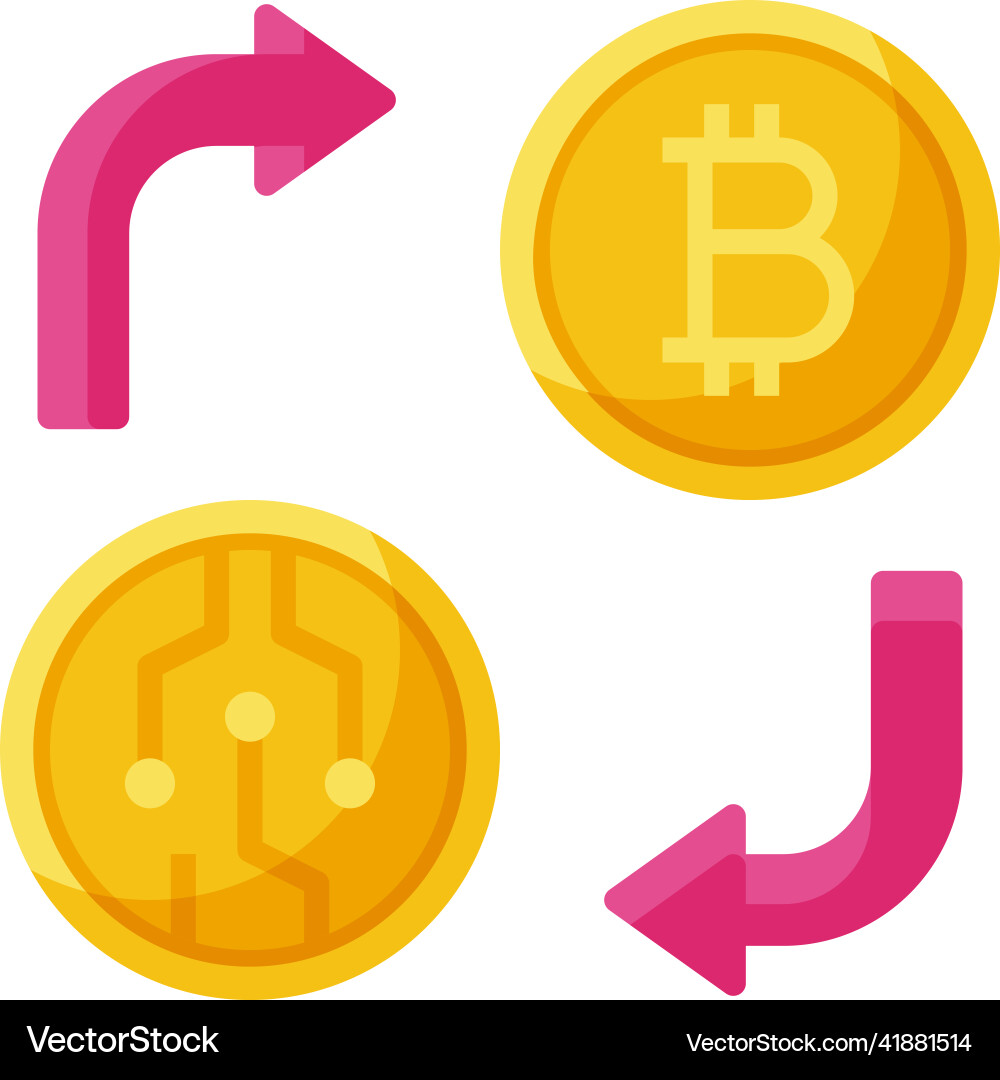 Swap icon crypto related – Royalty-Free Vector | VectorStock