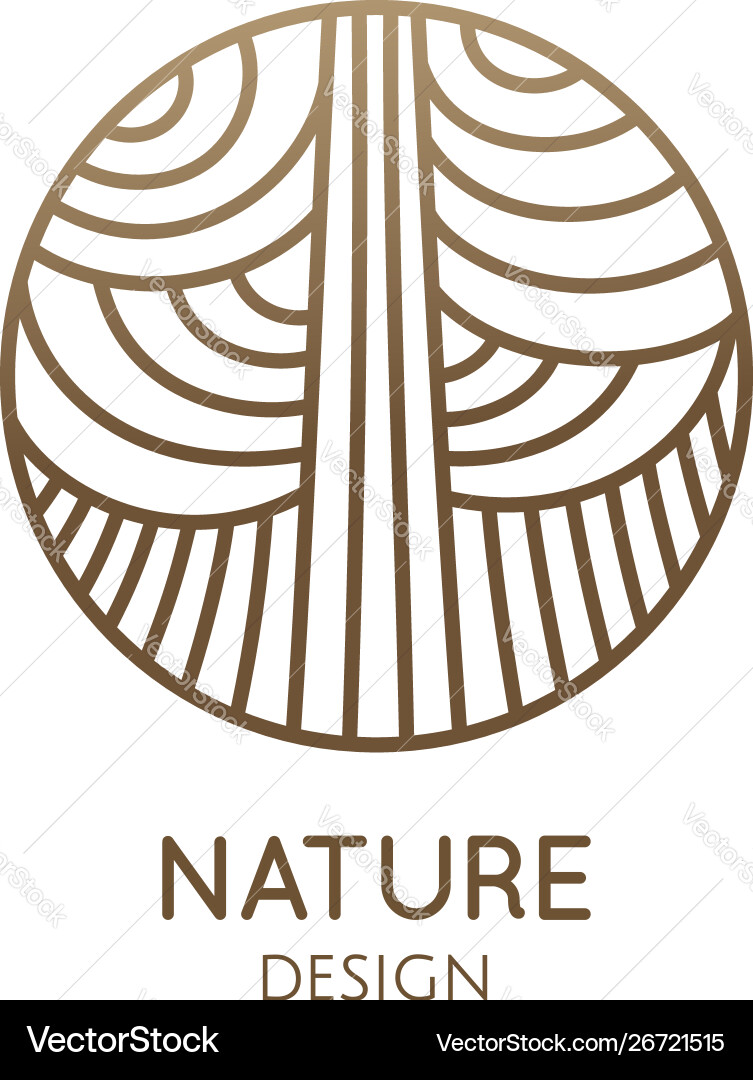Abstract linear logo pattern tree Abstract linear logo pattern tree vector image
