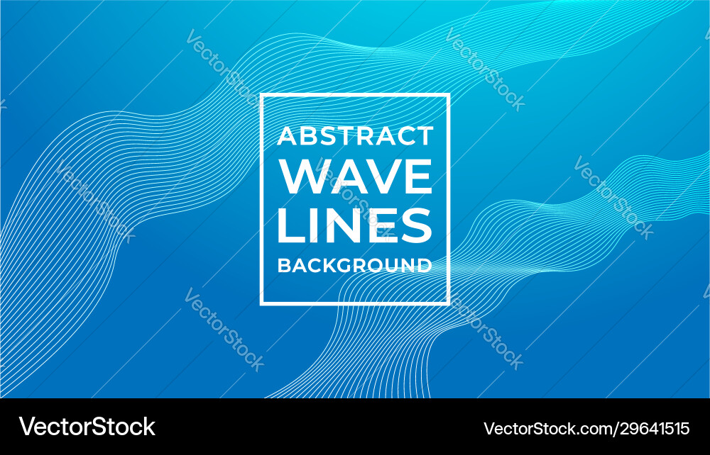 Abstract wave line background design template Vector Image