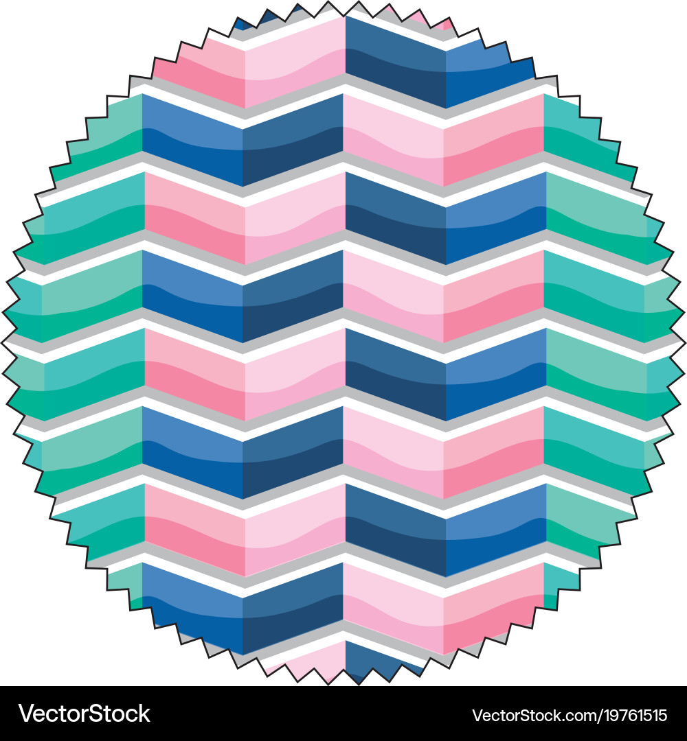 Circle with seamless pattern graphic background Vector Image