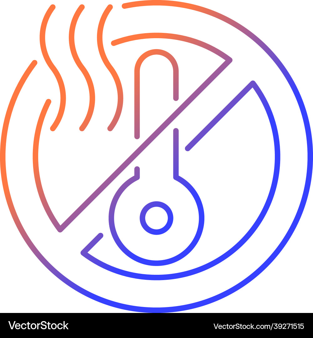 Do not use when it is hot gradient linear manual vector image