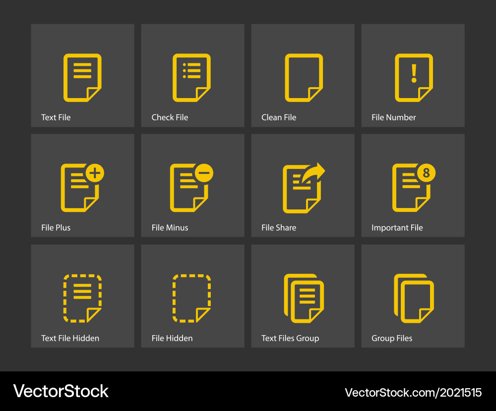 Note and Document Icons vector image