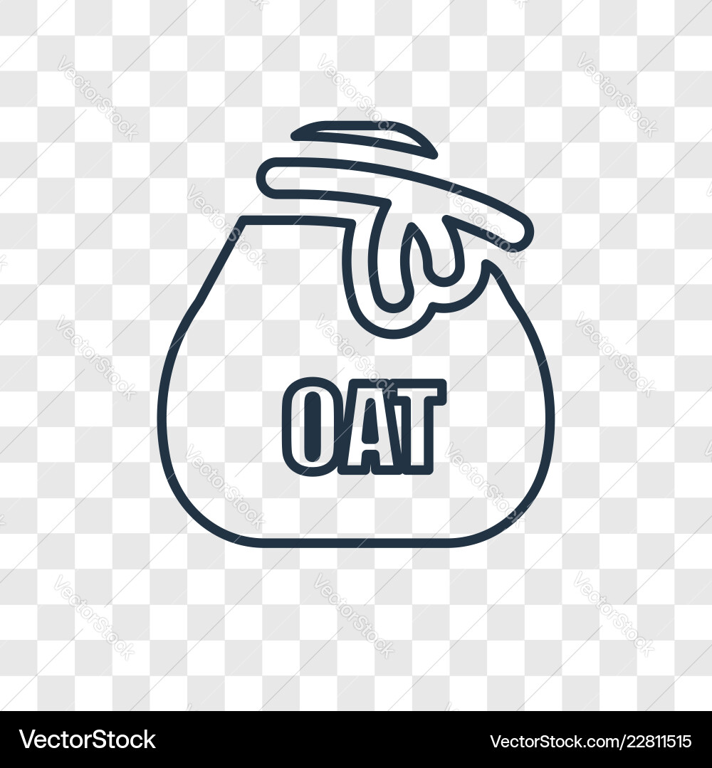 Oat concept linear icon isolated on transparent Oat concept linear icon isolated on transparent vector image