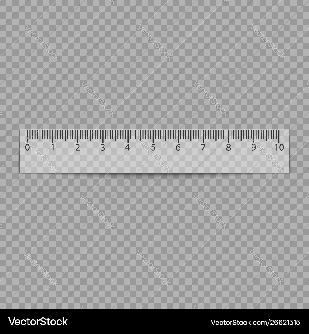 Realistic ruler isolated on transparent Realistic ruler isolated on transparent vector image