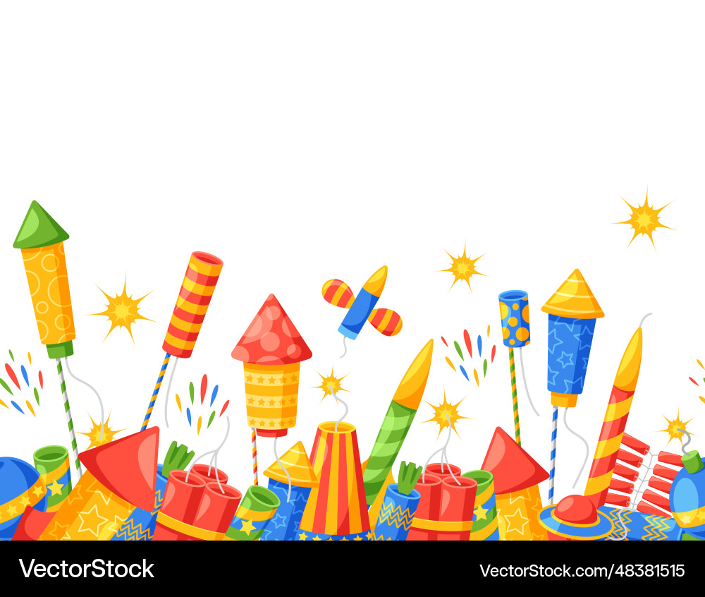 Vibrant pyrotechnic elements create a dynamic Vibrant pyrotechnic elements create a dynamic vector image