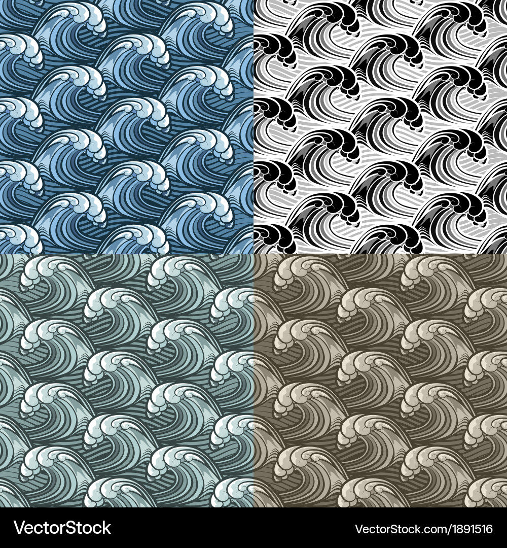 Abstract Wave Patterns Vector Image