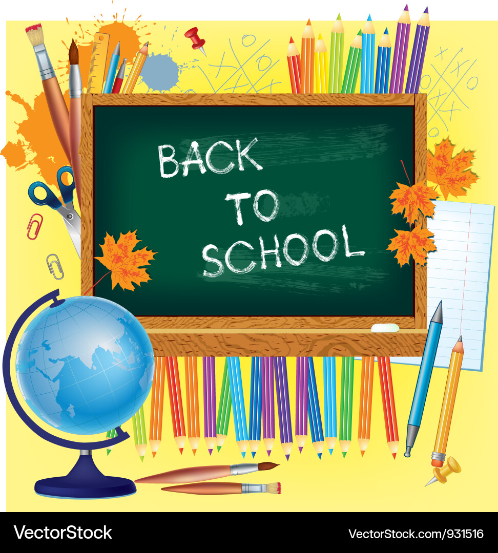 Back to school background vector image