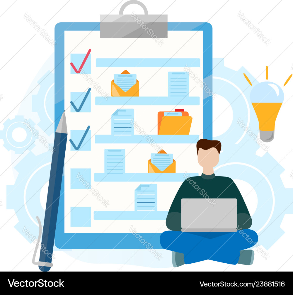 Checklist clipboard folder with document Checklist clipboard folder with document vector image