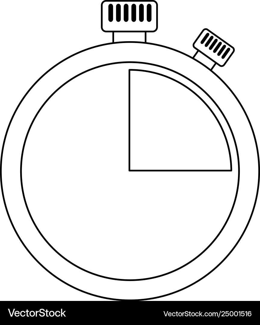 Chronometer time clock isolated icon Vector Image