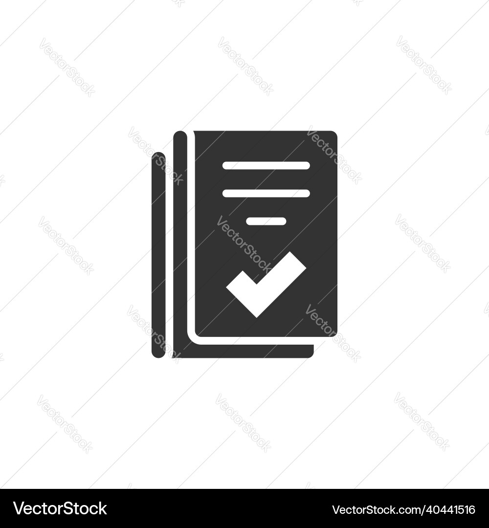 Document checklist icon in flat style report Vector Image