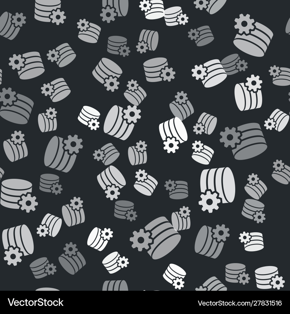Grey setting database server icon isolated Grey setting database server icon isolated vector image