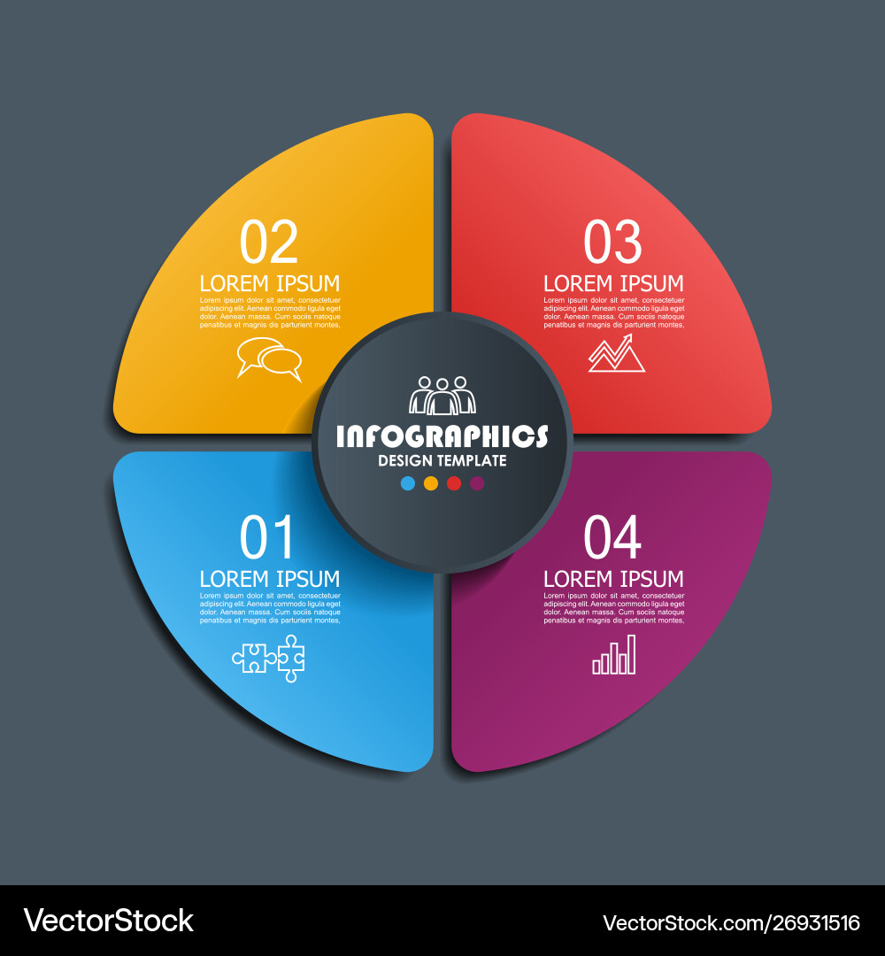Infografische Designvorlage mit Platz für Ihre Infografische Designvorlage mit Platz für Ihre vektorbild