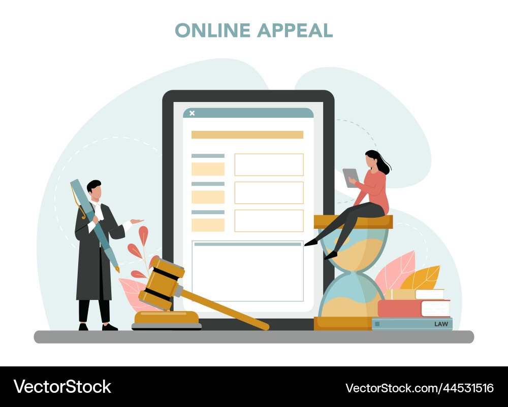 Judge online service or platform court worker Judge online service or platform court worker vector image