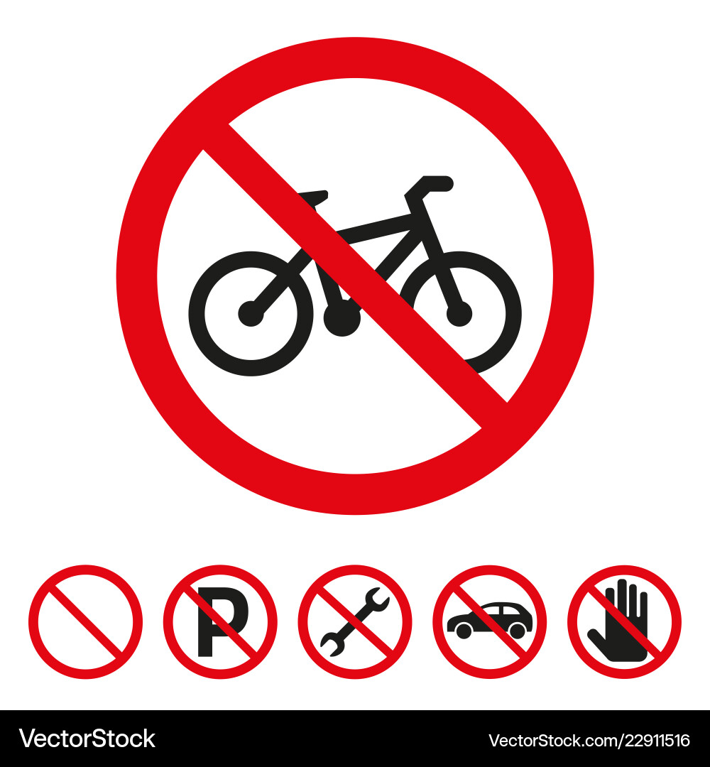 Kein Fahrradschild auf weißem Hintergrund Kein Fahrradschild auf weißem Hintergrund vektorbild