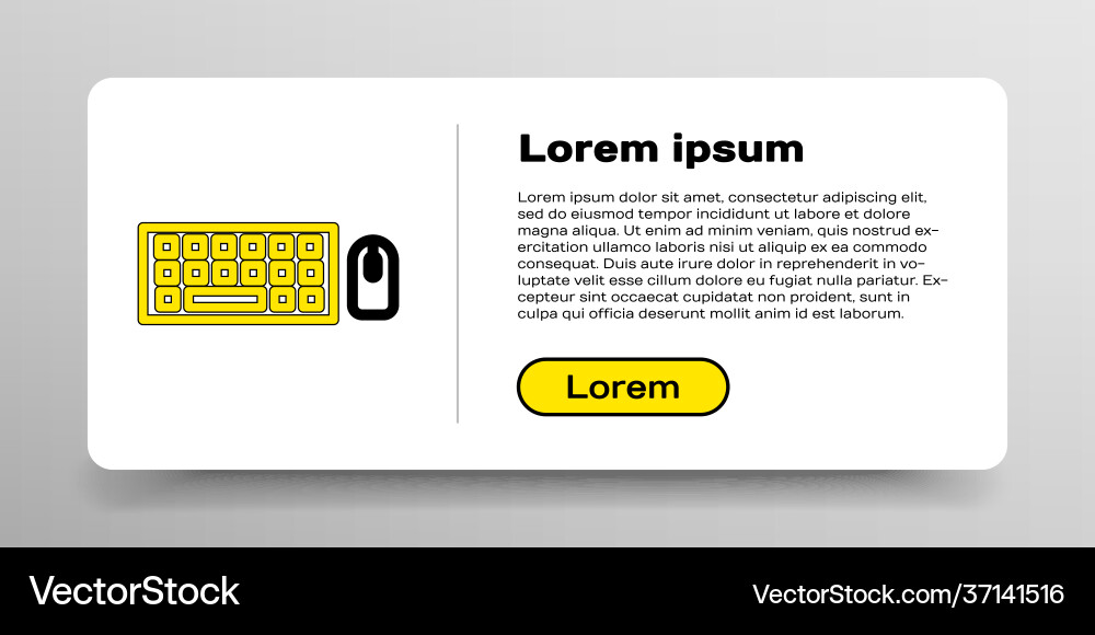 Line computer keyboard and mouse icon isolated Line computer keyboard and mouse icon isolated vector image