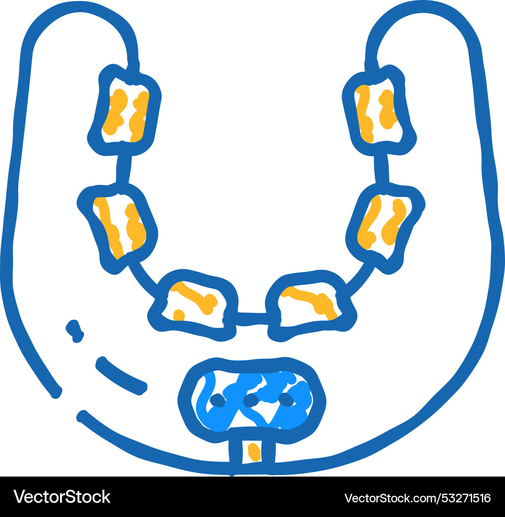Neck ems training icon doodle Royalty Free Vector Image