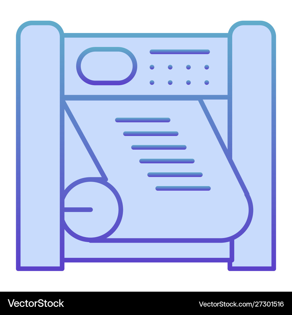 Plotter printing flat icon large format printer Plotter printing flat icon large format printer vector image