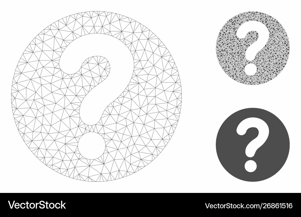Query mesh 2d model and triangle mosaic Query mesh 2d model and triangle mosaic vector image
