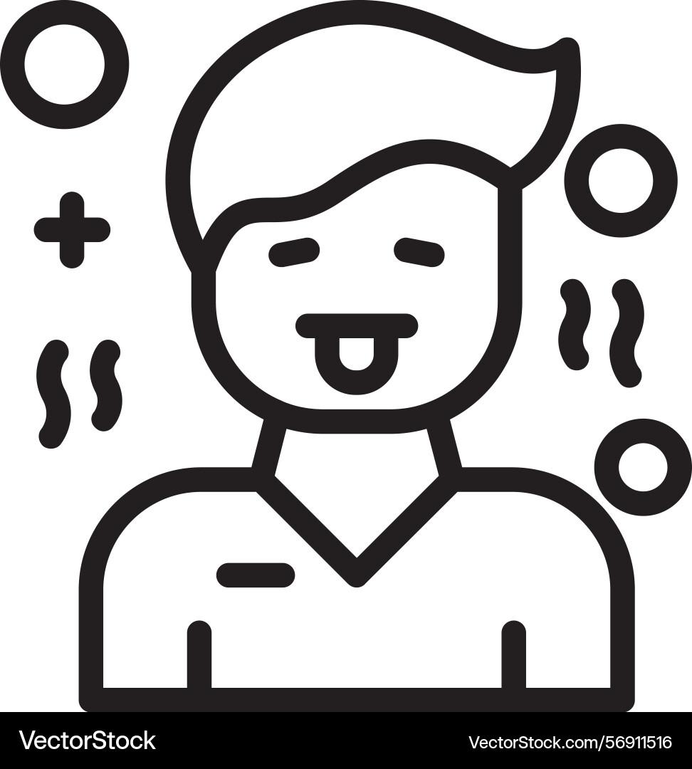 Revulsion linear style icon design Vector Image