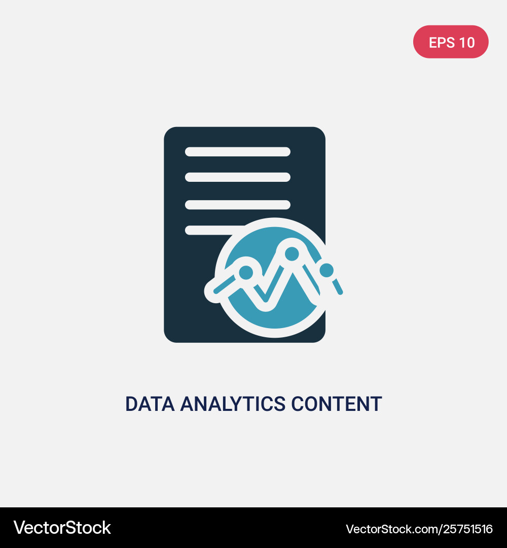 Two color data analytics content icon from user Two color data analytics content icon from user vector image