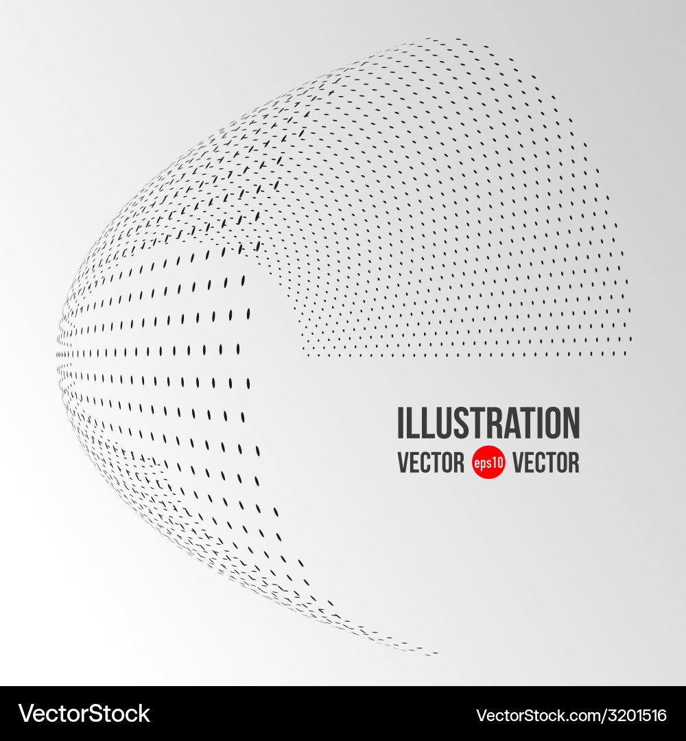 Wavy abstract background with circles vector image