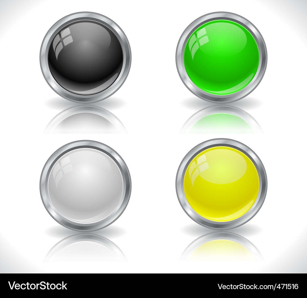 Web design buttons vector image