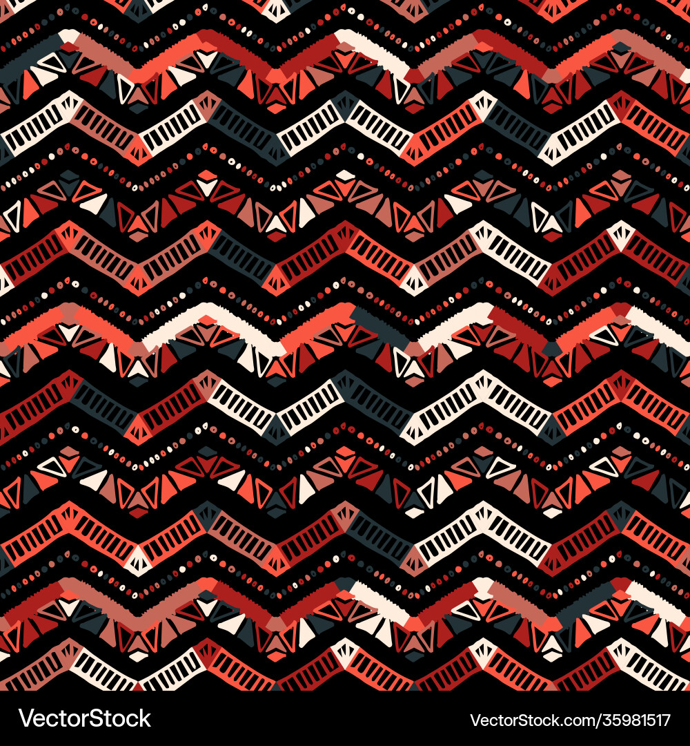 Abstract colorful coral zigzag line pattern Abstract colorful coral zigzag line pattern vector image