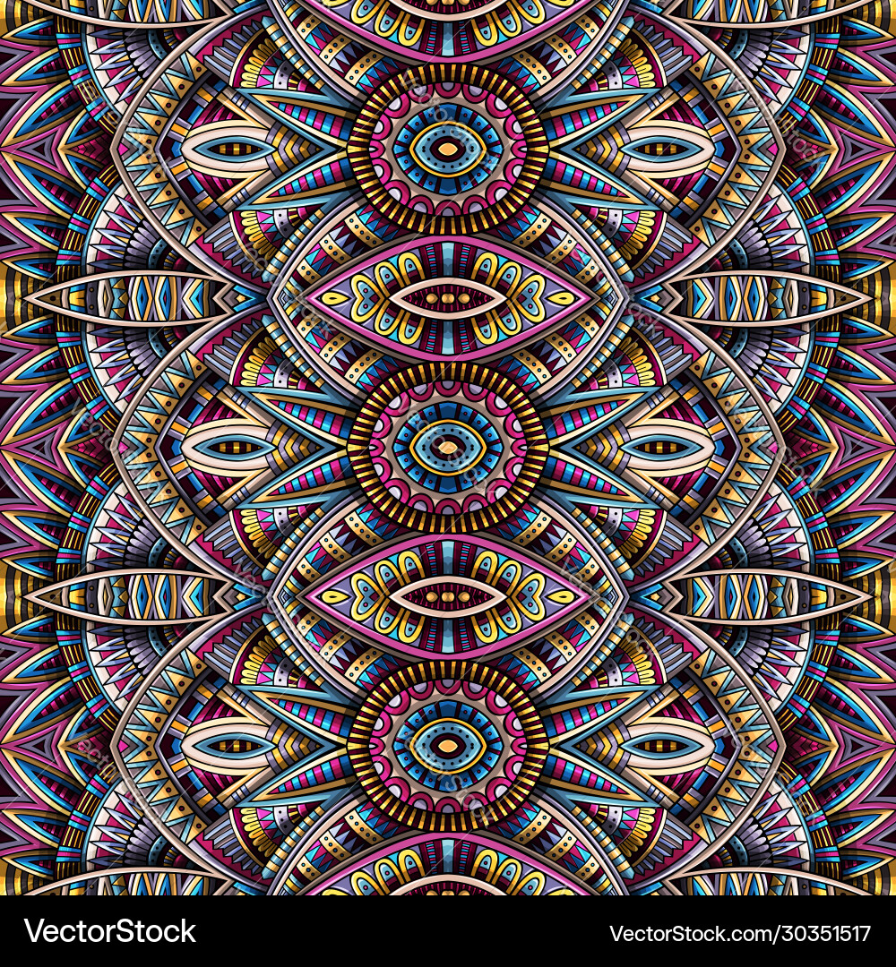 Abstract ethnic rug ornamental seamless pattern Abstract ethnic rug ornamental seamless pattern vector image