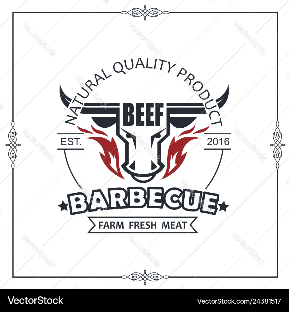 Barbecue Grill Emblem Barbecue Grill Emblem vektorbild