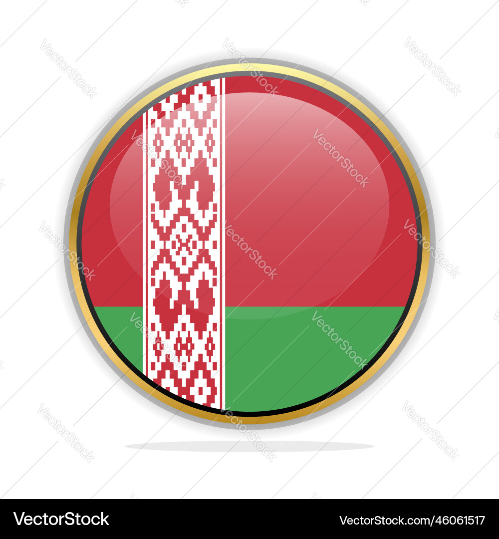 Button flag design template belarus Vector Image