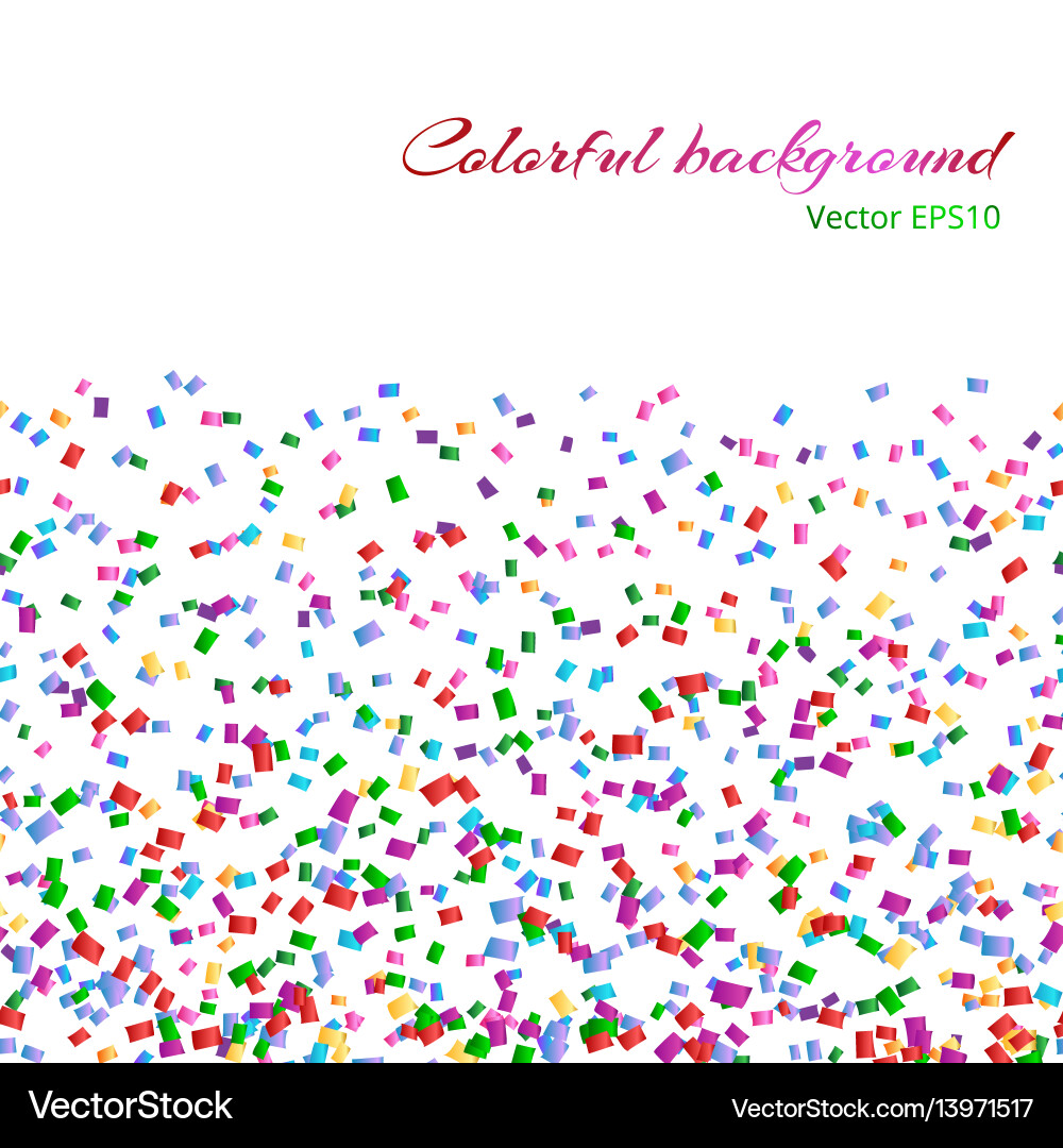 Colorful Confetti Background Vector Image